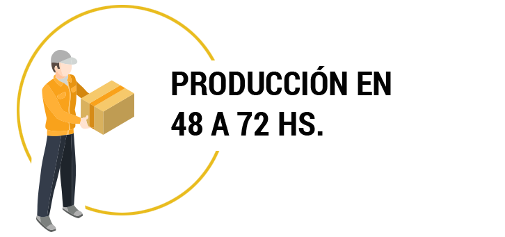 Producción de un repuesto en 72 a 96hs.